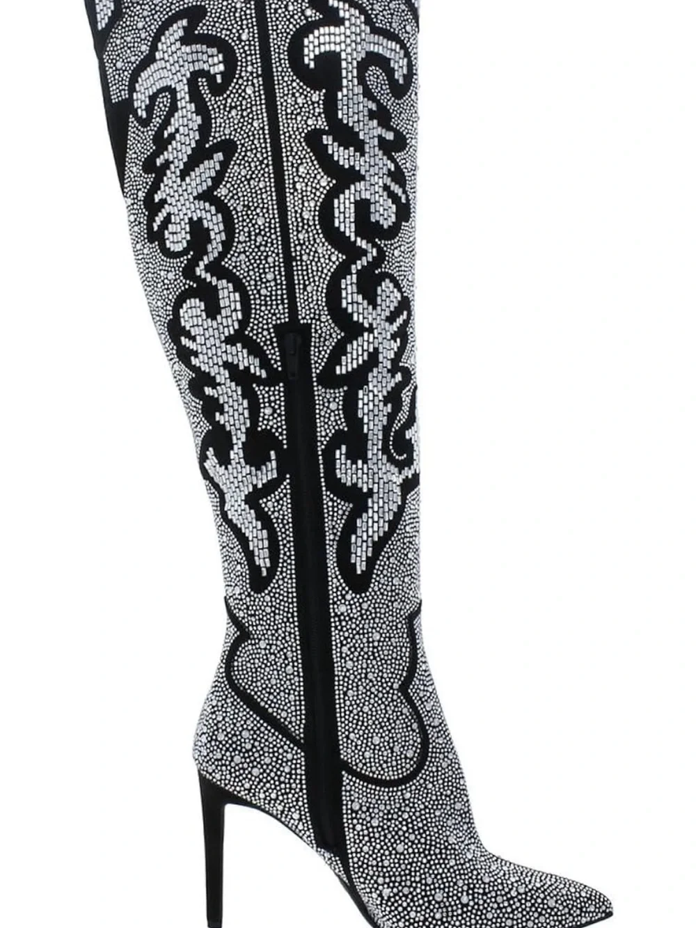 INC International Concepts Black and White Over-the-Knee Embellished Boots